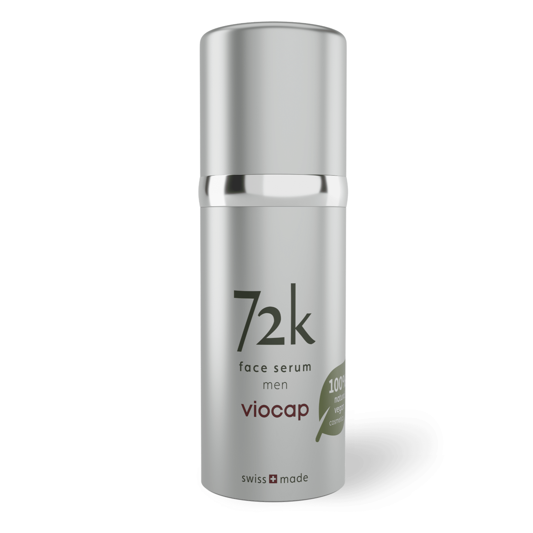 eine silberne Flasche Serum